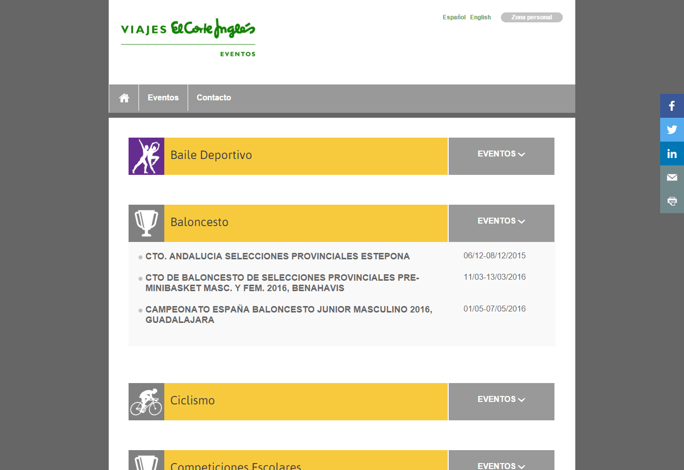 formularios online de reserva de alojamiento de eventos deportivos