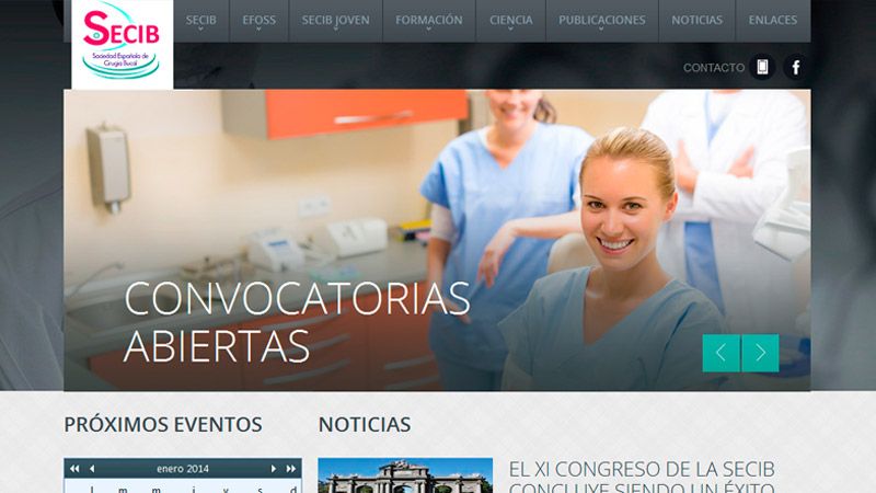 desarrollo de página web de SECIB