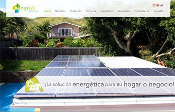 diseño de página web del grupo enersol